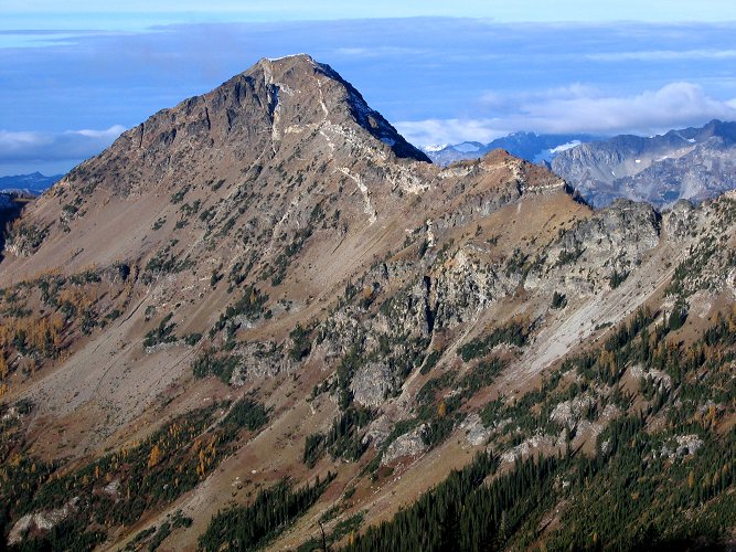 Gopher is an 8001-foot peak extending south from Saska Pass.